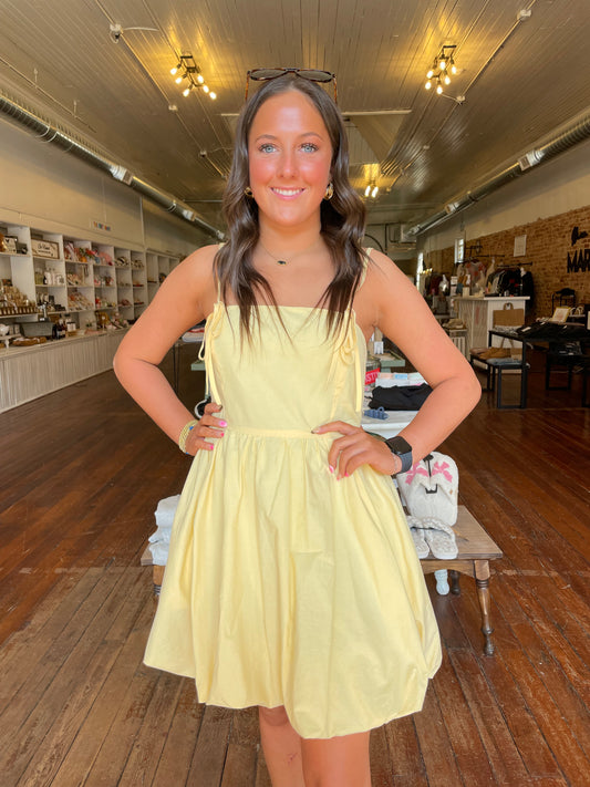 Playful Bubble Hem Dress