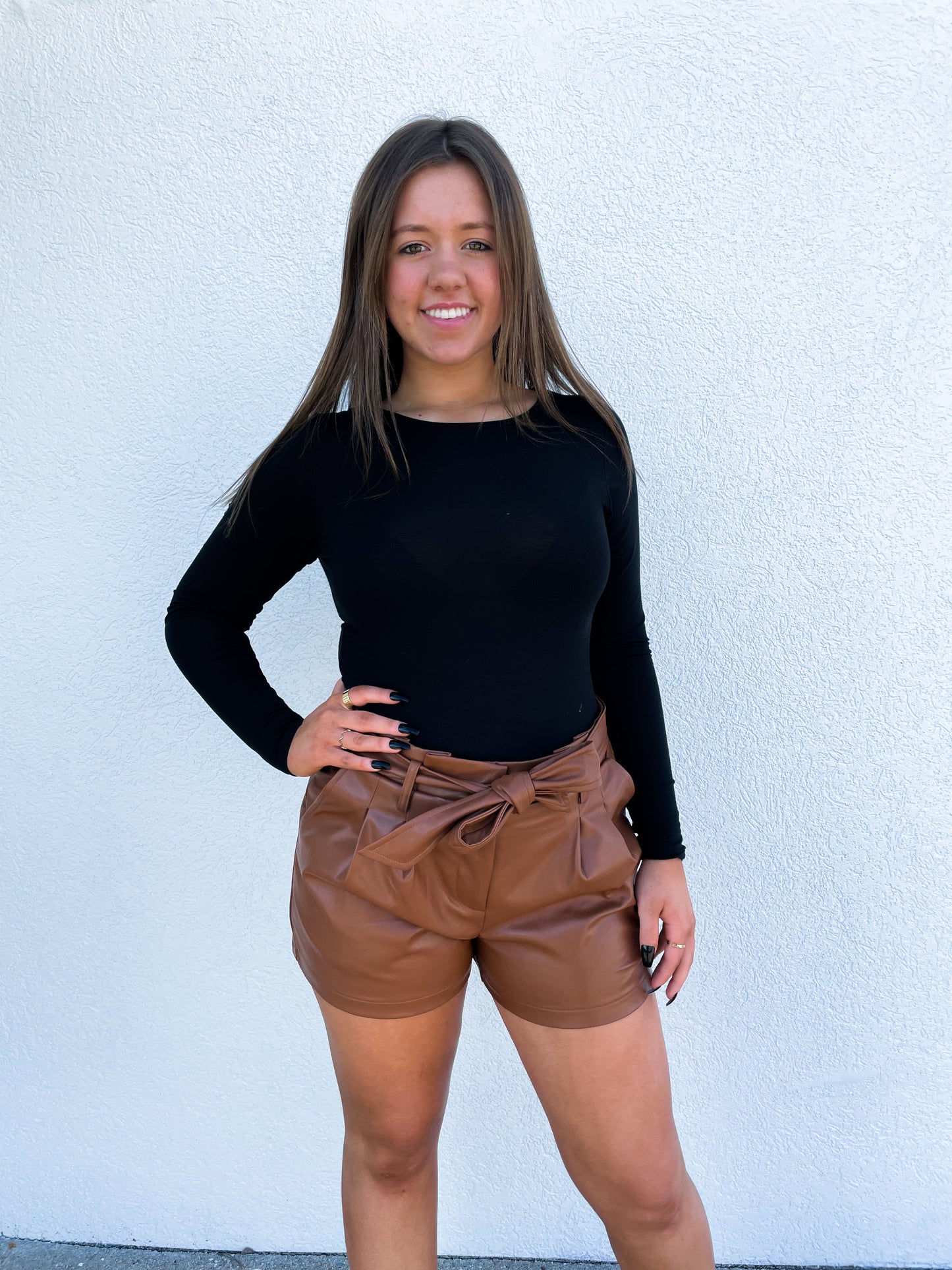 Faux Leather Shorts